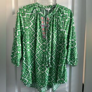 Crown & Ivy tunic Kelly Green XL ladies